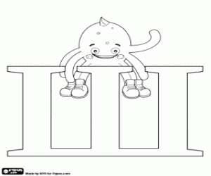 για ζωγραφική Pypus πάνω από το ρωσικό γράμμα Ш