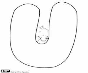 για ζωγραφική Pypus πίσω από το γράμμα U