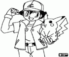 Ash, εκπαιδευτής Pokémon με την πρώτη Pokemon Pikachu του