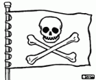 Pirate σημαία με κρανίο και CrossBones, το Jolly Roger