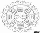 Mandala με Γιν-Γιανγκ σύμβολο, το yin και το yang