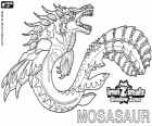 Mosasaur. Invizimals Shadow Zone. Αυθεντικό θαλάσσιο τέρας με τα ισχυρά πτερύγια και τα ισχυρά σαγόνια