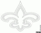 Λογότυπο του New Orleans Saints, αμερικανική ομάδα ποδοσφαίρου στο NFC South Division, Νέα Ορλεάνη, Λουιζιάνα