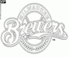 Milwaukee Brewers λογότυπο, ομάδα μπέιζμπολ στην Κεντρική Διεύθυνση του Εθνικού Συνασπισμού, Μιλγουόκι, Ουισκόνσιν