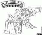 Skylander Stump Smash, το πλάσμα σφυρί έχει ξύλινα κούτσουρα αντί για όπλα. Skylanders ζωή