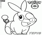 Tepig, αυτό χοίρου είναι η αρχική pokémon φωτιά τύπου από Teselia. Pokabu