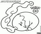 Musharna, διαβίωσής pokémon. Ο καπνός που βγαίνει από το κεφάλι περιέχει όνειρα