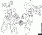 Metabee και Brass, Medabots, που ανήκουν σε Ikki και του Erika