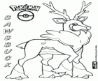 Sawsbuck, το ελάφι Pokémon το χειμώνα. Sawsbuck, Mebukijka είναι η εξέλιξη των Deerling, Shikijika