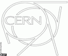 CERN λογότυπο. Μεγαλύτερη εργαστήριο έρευνας του κόσμου στη σωματιδιακή φυσική