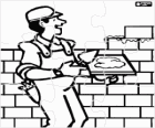Παζλ της Πλινθοκτίστης χτίζοντας ένα τοίχο από τούβλα