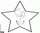 Αστέρι με ένα αστείο πρόσωπο