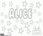 Alice. Αλίκη. Όνομα της γερμανικής και γαλλικής προέλευσης, την έννοια είναι αρχοντιά