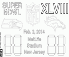 Σούπερ μπολ 2014. Σιάτλ Seahawks vs Ίπσουιτς. MetLife στάδιο, Νιου Τζέρσεϋ, στις 2 Φεβρουαρίου, 2014