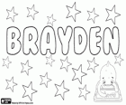Brayden, όνομα γαελικό προέλευσης. Παραλλαγή του Braden, το νόημά της είναι απόγονος του Bradán
