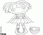Bea Spells-A-Lot από Lalaloopsy με κατοικίδιο ζώο της, μια κουκουβάγια