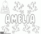 Amelia, Αμέλια, παραλλαγή του ονόματα όπως η Αμαλία και Αιμιλία