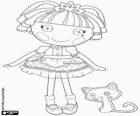 Η Lalaloopsy κούκλα Jewel Sparkles με κατοικίδιο ζώο της, μια Περσική γάτα