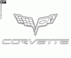 Λογότυπο της Chevrolet Corvette, σπορ αυτοκίνητα μάρκας από ΗΠΑ