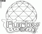 Λογότυπο της Furby Boom με ένα εικονικό αυγό Furby Furblings