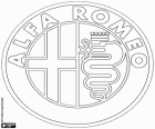 Λογότυπο της Alfa Romeo, ιταλική μάρκα πολυτελών αυτοκινήτων