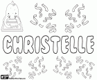 Christelle, γαλλική παραλλαγή της Christine, Χριστίνα. Όνομα της λατινικής προέλευσης, που προέρχονται από Christinus, η έννοια είναι οπαδός του Χριστού
