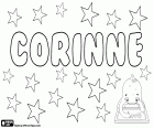 Corinne, όνομα της ελληνικής καταγωγής. Προέρχεται από Κορίννα, υποκοριστικό του το ελληνικό όνομα κόρης. Η σημασία του είναι νεαρό κορίτσι