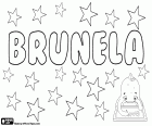 Brunela, παραλλαγή του Brunella. Υποκοριστικό της Bruna, θηλυκό του Bruno