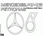 Λογότυπο της Mercedes AMG Petronas F1 ομάδα, ομάδα της Formula 1