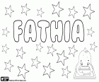 Fathia, παραλλαγή του Fadia. Fathia, το αραβικό όνομα για το κορίτσι
