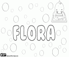 Flora, Φλόρα, το γυναικείο όνομα της λατινικής προέλευσης. Flora, η θεά των λουλουδιών και την άνοιξη από την ρωμαϊκή μυθολογία