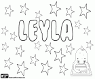 Leyla, Λεϊλά, παραλλαγή του Leila, Laila και Layla, μεταξύ άλλων. Λεϊλά, όνομα για το κορίτσι, η έννοια είναι ομορφιά νύχτα