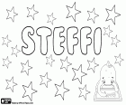 Steffi, παραλλαγή του Steffie. Και οι δύο είναι σμικρυντικά Stefanie ή Stephanie, ονόματα στα γερμανικά