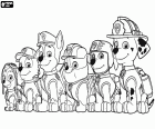 Έξι σκυλιά της αρχικής ομάδας του Paw Patrol, ο κυνικός περίπολος