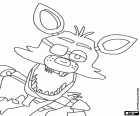 Η αλεπού πειρατής Foxy, ένα επικίνδυνο χαρακτήρα του το videogame με eyepatch και ένα χέρι με γάντζο. Five Nights at Freddy's