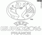 Λογότυπο του EURO 2016 ή Ευρωπαϊκό Πρωτάθλημα Ποδοσφαίρου 2016. Ο διαγωνισμός θα διεξαχθεί στη Γαλλία από 10 Ιουνίου έως 10 Ιουλίου 2016