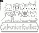 Sylvanian Families, τέσσερις ειδώλια από τη συλλογή των ανθρωπόμορφων ζώων. Αυτά τα ειδώλια είναι από την ιαπωνική εταιρεία Epoch
