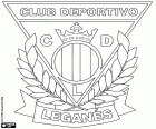 Λογότυπο της το ΚΝ Λεγανές, Club Deportivo Leganés. Ποδοσφαιρική ομάδα που ιδρύθηκε το 1928, την έδρα της στην Leganes, πόλη κοντά στη Μαδρίτη και για πρώτη φορά στην ιστορία της θα παίξει στην Πριμέρα Ντιβιζιόν της σεζόν 2016-2017