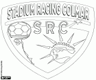 Λογότυπο της Σπορ Ρεουνί Κολμάρ, Stadium Racing Colmar, επίσης γνωστή ως SRC ή ΣΡ Κολμάρ, ποδοσφαιρική ομάδα που βασίζεται στο Colmar, πόλη της Αλσατίας, Γαλλία