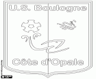 Έμβλημα της Union Sportive de Boulogne Côte d'Opale, US Boulogne, ΟΣ Μπουλόν, ποδοσφαιρική ομάδα από Βουλώνη, πόλη του Pas de Calais στη Βόρεια Γαλλία