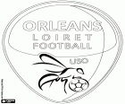 Λογότυπο της ΟΣ Ορλεάν, Union sportive Orleans Loiret football, η ποδοσφαιρική ομάδα του στην πόλη της Ορλεάνης, πρωτεύουσα του Λουαρέ και της Γαλλική περιοχή Κέντρο-Val de Loire