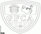 Έμβλημα του Γκαζελέκ Αζαξιό, Gazélec Football Club Ajaccio, ποδοσφαιρική ομάδα με έδρα το Ajaccio, πρωτεύουσα του γαλλικού διαμερίσματος της Νότιας Κορσικής στο νησί της Κορσικής
