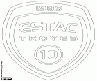 Λογότυπο της ΕΣ Τρουά ΑΚ, Espérance Sportive Troyes Aube Champagne, Troyes AC, ESTAC Τroyes, ποδοσφαιρική ομάδα που βασίζεται σε Τρουά, πόλη του κέντρο-Βορρά της Γαλλίας στο ο Aube, περιοχή από το Champagne-Ardennes