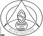 Έμβλημα της Alanyaspor, ποδοσφαιρική ομάδα που βασίζεται σε Αλάνια, διακοπές πόλη στην μεσογειακή ακτή της Ανατολία, Τουρκία