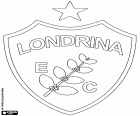 Ασπίδα της Λοντρίνα Εσπόρτε Κλούμπε, Londrina Esporte Clube, ποδοσφαιρική ομάδα από την πόλη της Londrina σε η κατάσταση της Παρανά στη νότια περιοχή της Βραζιλίας