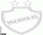 Λογότυπο της Vila Nova Futebol Clube, ποδοσφαιρική ομάδα που βασίζεται σε η πόλη Γκοϊάνια, η πρωτεύουσα της το κράτος Goiás την κεντρική-δυτική περιοχή της Βραζιλίας