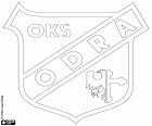 Λογότυπο της Όντρα Οπόλε, OKS Odra Opole, Opolski Klub Sportowy Odra Opole, ποδοσφαιρική ομάδα που βασίζεται σε Οπόλε, πόλη στον ποταμό Όντερ στο νότο της Πολωνίας και η πρωτεύουσα της το Βοϊβοδάτο Οπόλσκιε