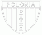 Το σήμα της Πολόνια Μπίτομ, Klub Sportowy Polonia Bytom, ποδοσφαιρική ομάδα που βασίζεται στο Μπίτομ της Νότιας, πόλη που είναι μέρος της μητροπολιτικής περιοχής του Κατοβίτσε, στο Βοεβοδάτο της Σιλεσίας, στη Νότια Πολωνία