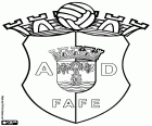 Έμβλημα της Associação Desportiva de Fafe, AD Fafe, ποδοσφαιρική ομάδα που βασίζεται σε Φαφε, πόλη του Βορειοδυτικού της Πορτογαλίας, η συνοικία της Μπράγκα