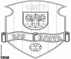 Ασπίδα του SFC Όπαβα, Slezský fotbalový club Opava, ποδοσφαιρική ομάδα με έδρα την Όπαβα, την ιστορική πρωτεύουσα της Σιλεσίας, πόλη στα σύνορα με την Πολωνία βορειοανατολικά της Δημοκρατίας της Τσεχίας, στην περιοχή της Μοραβίας-Σιλεσίας